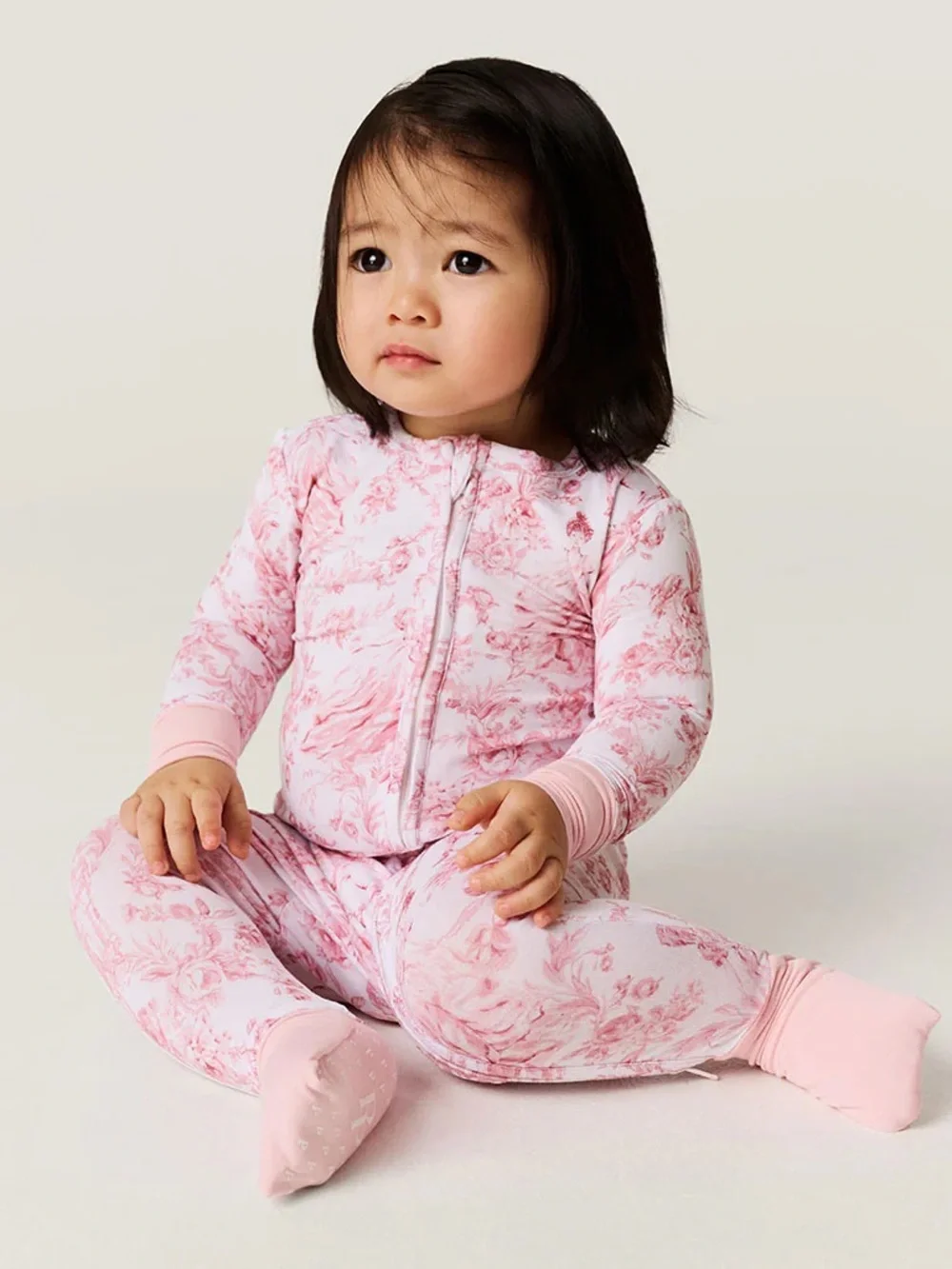 Posh Peanut Pink Floral One-Piece Pajama, Antoinette, New With Tags